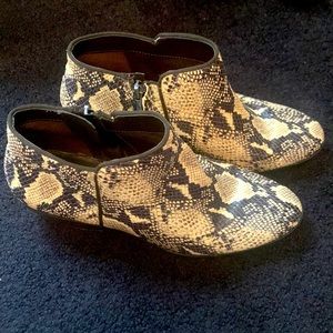 Sam Edelman Snake Skim Print Ankle Western Booties